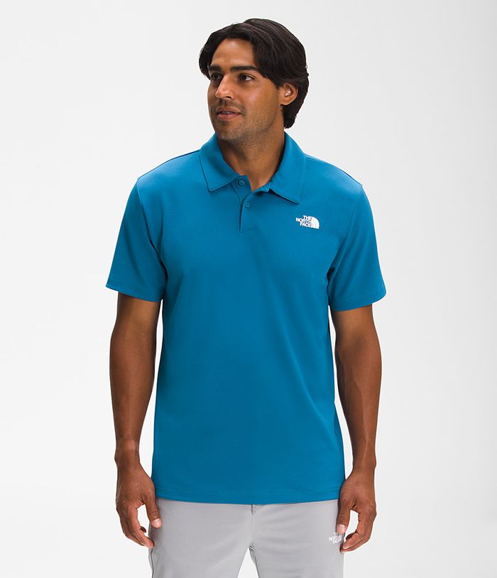 The North Face T-Shirts Heren Wander Polo GKOA63578 - Blauw